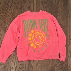 Blink 182 Punk Rock Sweatshirt size Small/Medium in pink never worn before